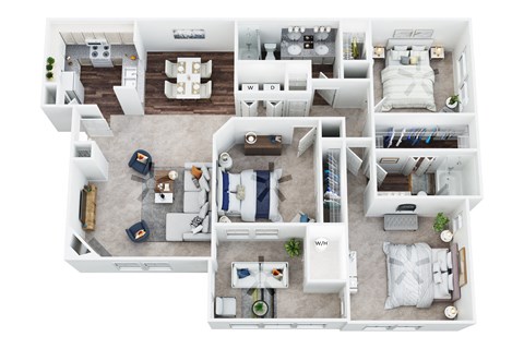 C2 floorplan at San Moritz Apartments, Las Vegas, NV